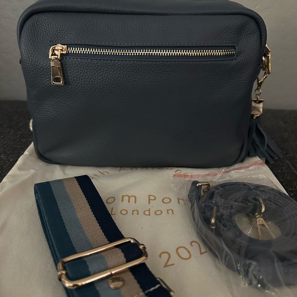 Pom Pom London City Plus bag in slate blue - Picture 2 of 2